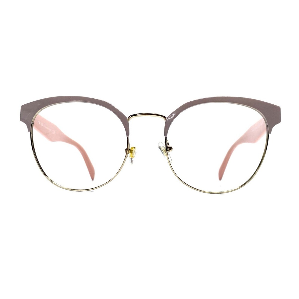 New Prada Pink Lilac Gold Cat Eye Oval Retro Glasses Italy SPR61T 54 19 140